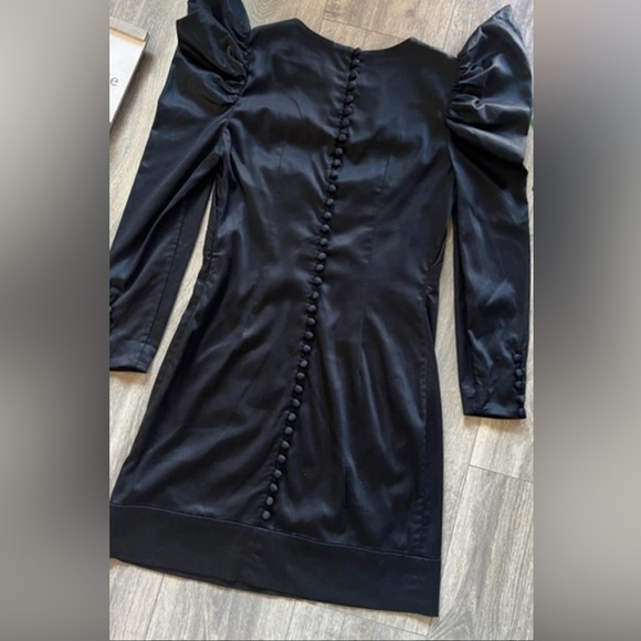 French connection goth dress button back exaggerated sleeve not worn size 10 - Picture 2 of 7